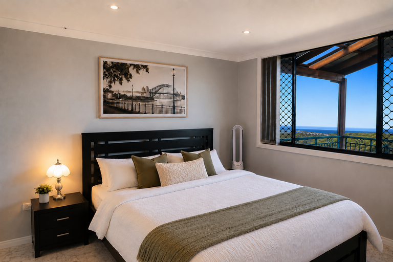 Queen bedroom with views