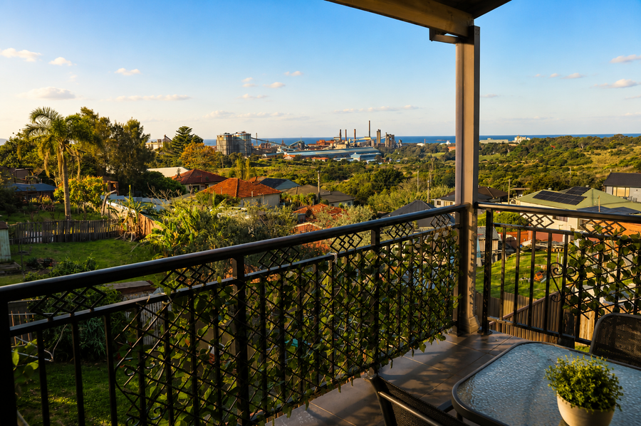 Balcony with ocean views