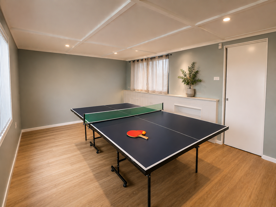 Games room with table tennis